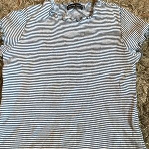 blue striped brandy melville top